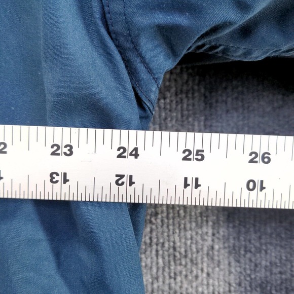 Woolrich Men's Parka Jacket Blue Large Zip Front Long Sleeve Pockets Vintage USA - Picture 14 of 14